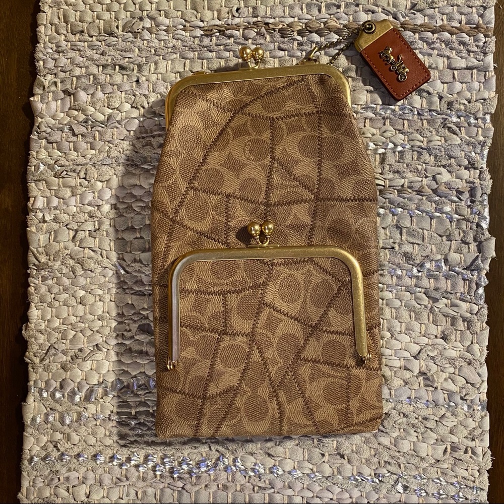 Coach Double Frame Signature Crossbody Handbag